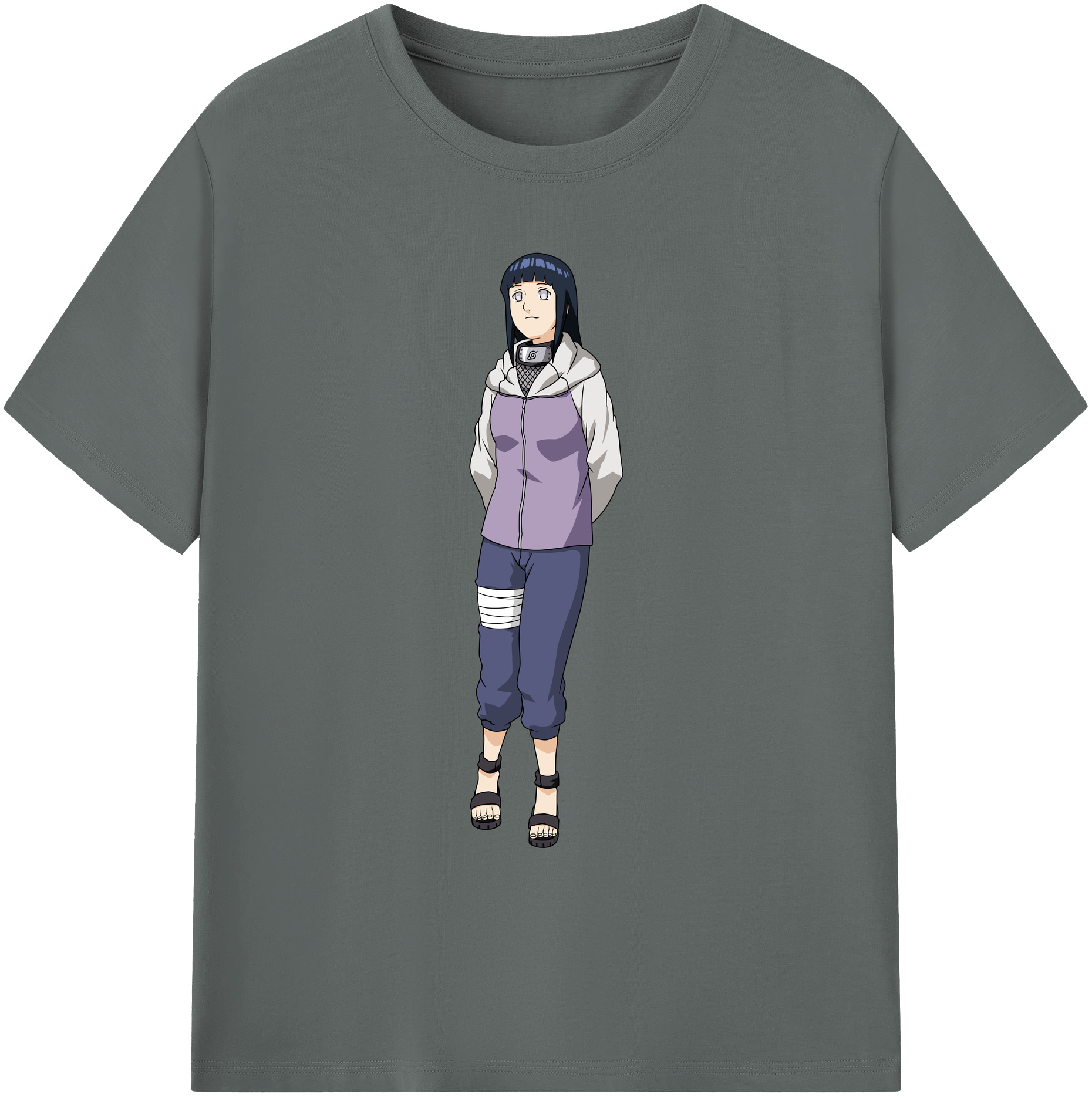（画像用） NARUTO -ナルト- 日向ヒナタ Hyūga Hinata 綿100％ メンズ半袖Tシャツ｜肌触りやわらか＆通気性